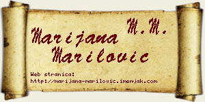 Marijana Marilović vizit kartica